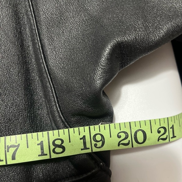 Vintage 80s Snakeskin Batwing Black Leather Jacket Made In Turkey Sz Small Women - Picture 11 of 12